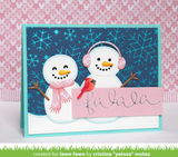 Snowflake Background Hot Foil Plate, Lawn Fawn