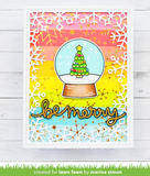 Winter Big Scripty Words Hot Foil Plates, Lawn Fawn