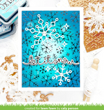 Winter Big Scripty Words Hot Foil Plates, Lawn Fawn