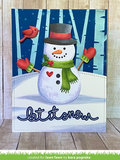 Winter Big Scripty Words Hot Foil Plates, Lawn Fawn