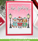 Winter Big Scripty Words Hot Foil Plates, Lawn Fawn