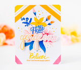 Layered Script Words Stamp Set, Pinkfresh Studio