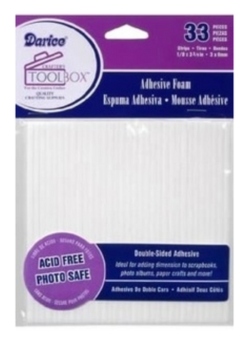 Adhesive Foam, 33 Double Sided Strips, Darice