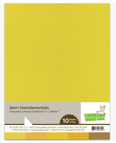 Yellow Textured Canvas Cardstock, Lawn Fawn
