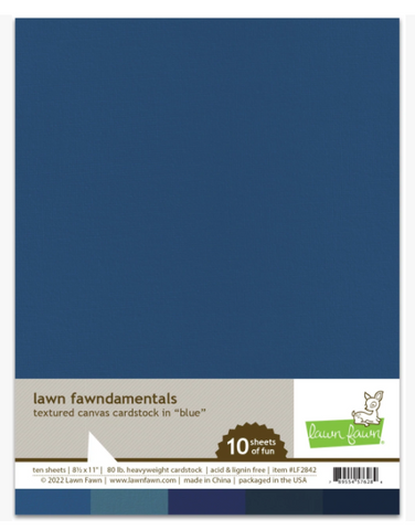 Blue Textured Canvas Cardstock, Lawn Fawn