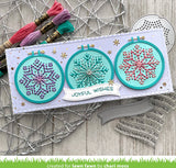 Embroidery Hoop Snowflake Add-On Die, Lawn Fawn