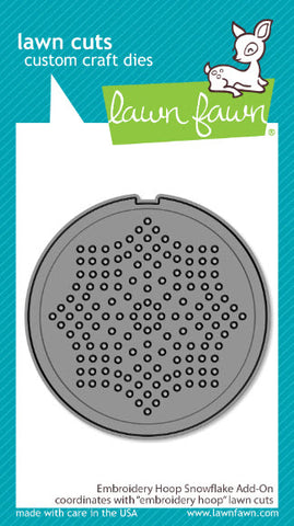 Embroidery Hoop Snowflake Add-On Die, Lawn Fawn