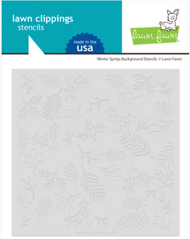 Winter Sprigs Background Stencils, Lawn Clippings - Lawn Fawn
