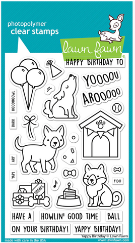 Yappy Birthday Stamp Set, Lawn Fawn