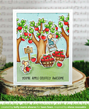 Apple-Solutely Awesome Stamp Set, Lawn Fawn