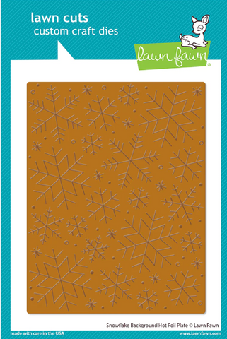 Snowflake Background Hot Foil Plate, Lawn Fawn