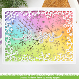 Snowflake Background Hot Foil Plate, Lawn Fawn