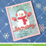 Snowflake Background Hot Foil Plate, Lawn Fawn