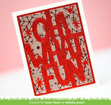 Snowflake Background Hot Foil Plate, Lawn Fawn