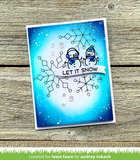 Snowflake Duo Hot Foil Plates, Lawn Fawn