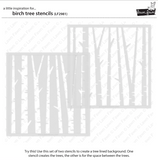 Birch Tree Stencils, Lawn Clippings - Lawn Fawn