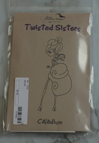 Caladium Rubber Stamp, Twisted Sisters by Sweet November Stamps