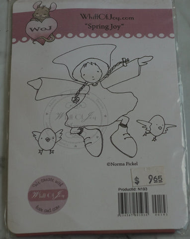 Spring Joy Rubber Stamp, Design by Norma Fickel, Whiff of Joy Rubber Stamps