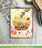 Fall Leaves Background Stencils, Lawn Clippings - Lawn Fawn