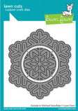 Outside In Stitched Snowflake Dies, Lawn Fawn
