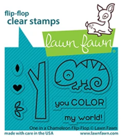 One in a Chameleon Flip Flop Stamp Set, Lawn Fawn