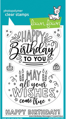 Giant Birthday Messages Stamp Set, Lawn Fawn
