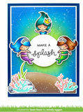 Mermaid For You Flip-Flop Stamp Set, Lawn Fawn