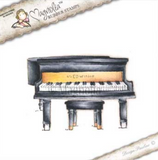 Grand Piano Rubber Stamp, Magnolia Rubber Stamps
