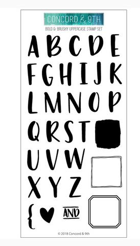Bold and Brushy Uppercase and Lowercase Stamp Set, Concord and 9th