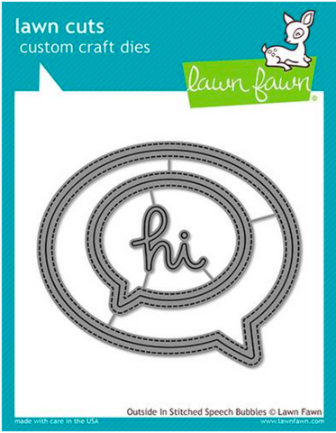 Outside In Stitched Speech Bubbles Die, Lawn Fawn
