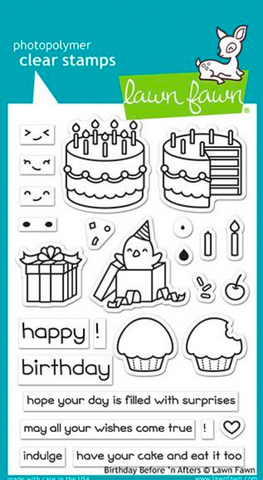 Birthday Before 'n Afters Stamp Set, Lawn Fawn