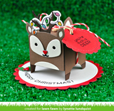Tiny Gift Box Deer Add-On Die, Lawn Fawn