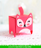 Tiny Gift Box Raccoon and Fox Add-On Die, Lawn Fawn