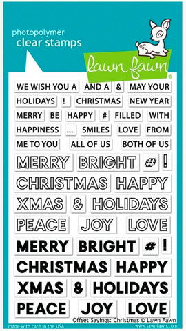 Offset Sayings:  Christmas Stamp Set, Lawn Fawn