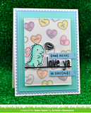 How You Bean? Conversation Heart Add-On Stamp and Die Set, Lawn Fawn