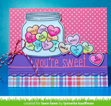 How You Bean? Conversation Heart Add-On Stamp and Die Set, Lawn Fawn
