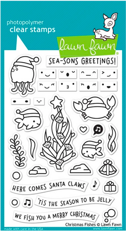 Christmas Fishes Stamp and Die Set, Lawn Fawn