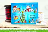 Christmas Fishes Stamp and Die Set, Lawn Fawn