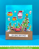 Christmas Fishes Stamp and Die Set, Lawn Fawn