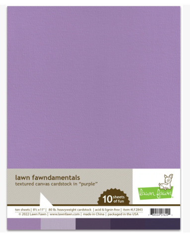 Purple Textured Canvas Cardstock, Lawn Fawn