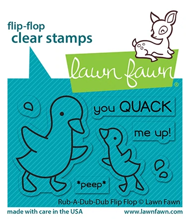 Rub-A-Dub-Dub Flip-Flop Stamp Set, Lawn Fawn
